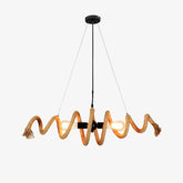Hemp Rope Industrial Spiral Chandelier